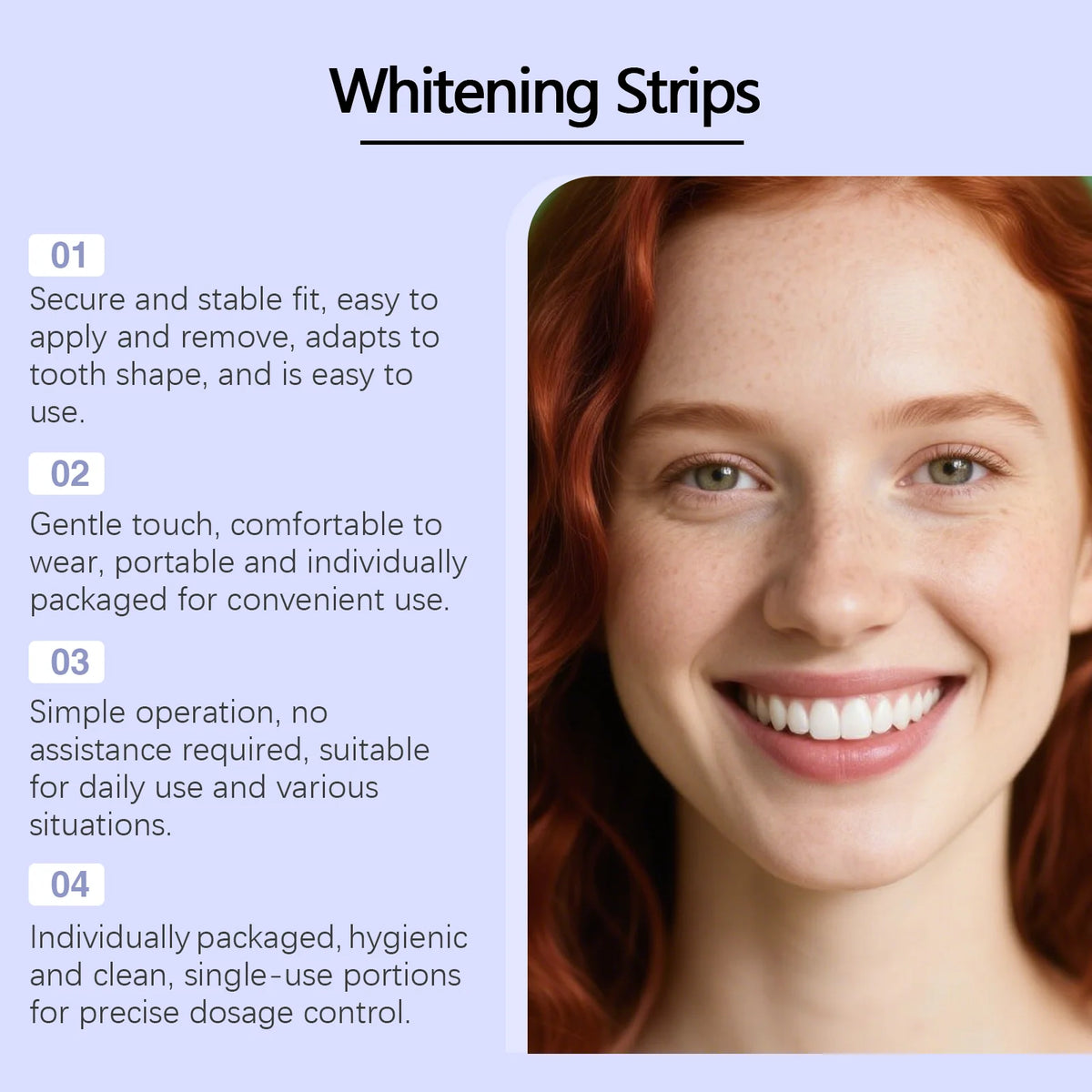 Purple Teeth Brightening Strips – Color Correcting Gel Patch Teeth Brightening Strips Qst