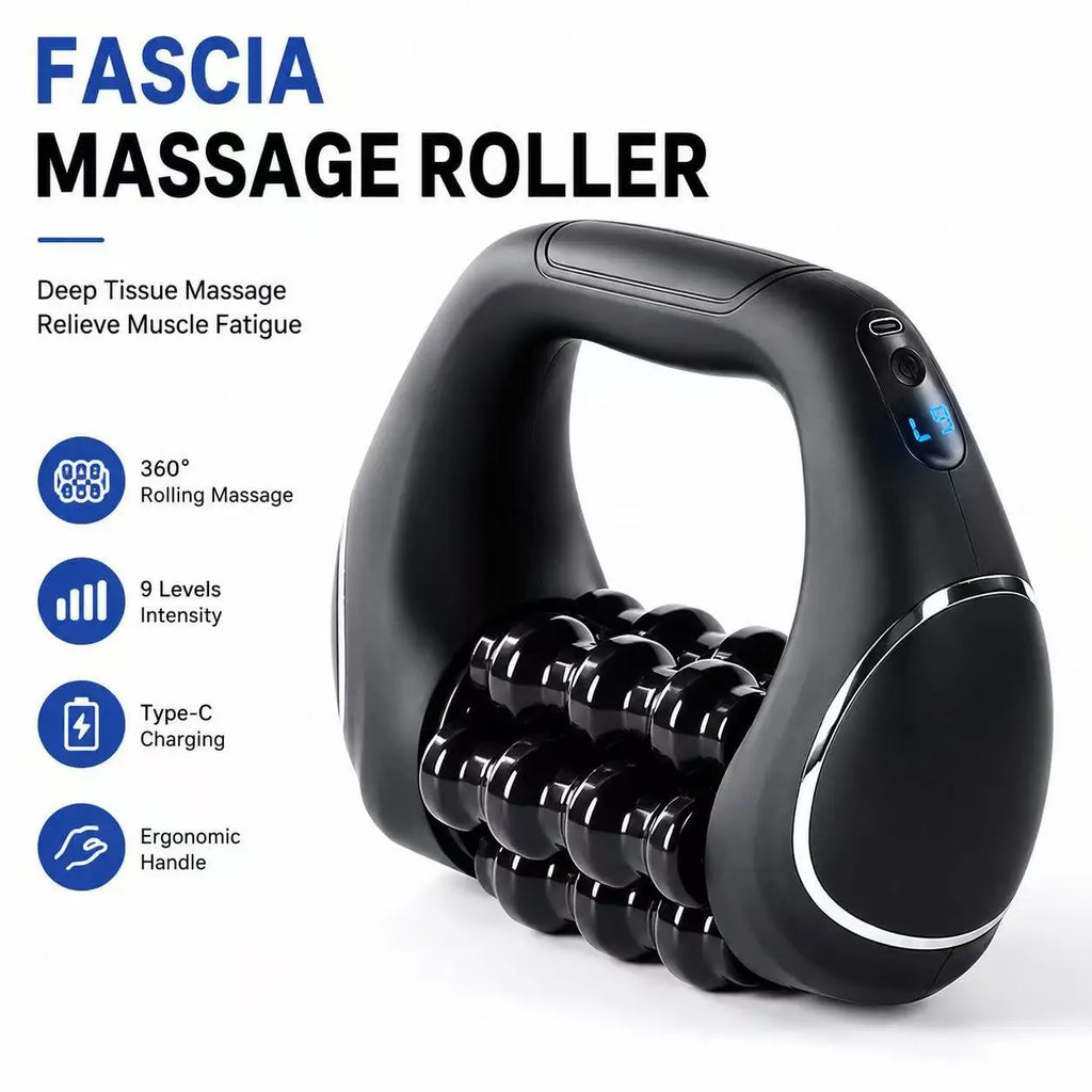 9-Speed Red Light Massage Roller – Handheld Body Massager Handheld Massage Roller Qst