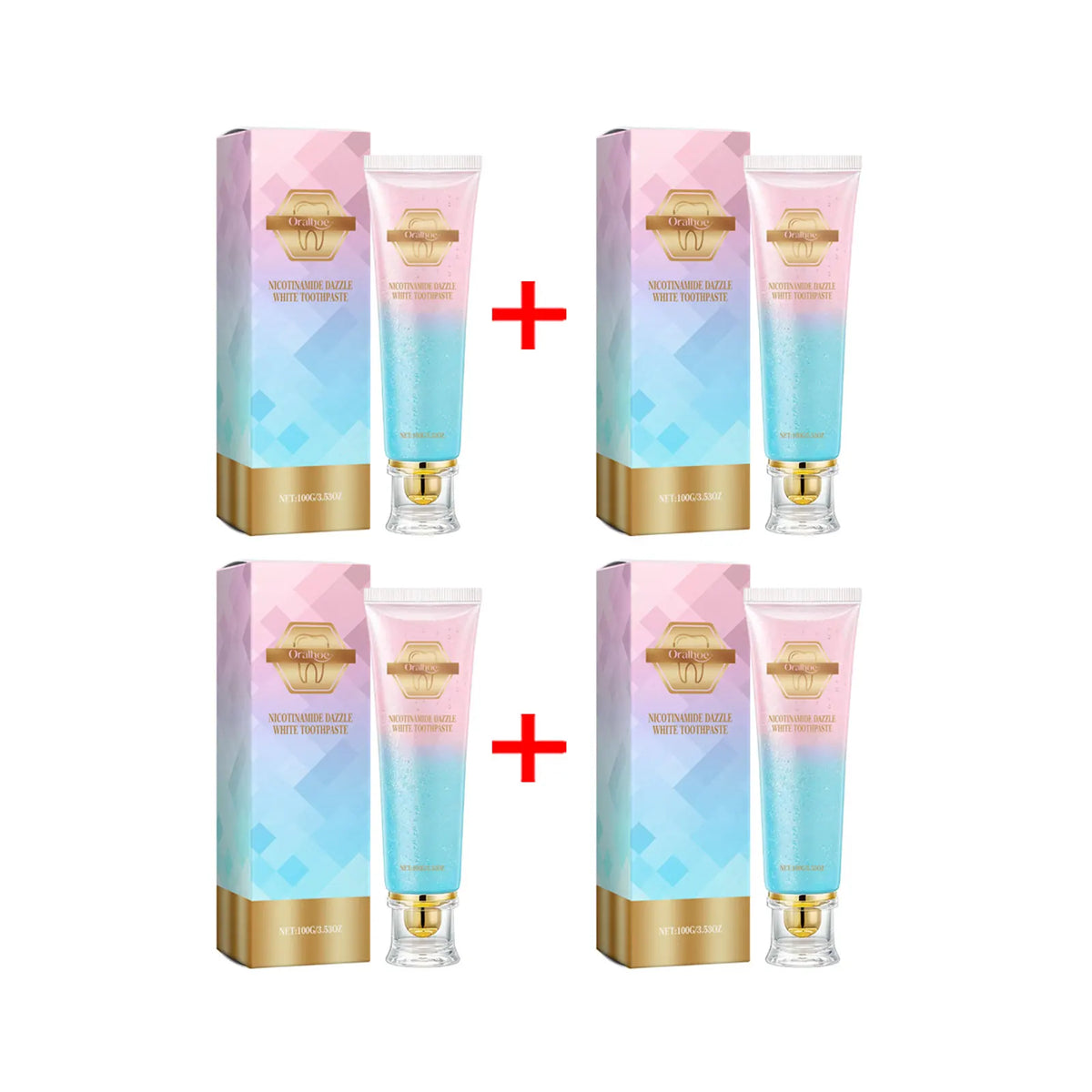 Oralhoe Niacinamide Whitening Toothpaste – Stain & Plaque Whitening Toothpaste Qst 400g boxed