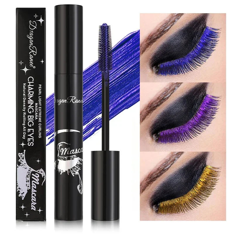Colorful Glitter Mascara – Waterproof, Long-Lasting, 8 Shades Colored Glitter Mascara Qme