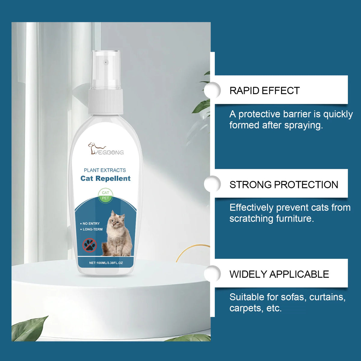 YEGBONG Pet Repellent Spray – Anti-Scratch & Chew Training Pet Training Spray Qst