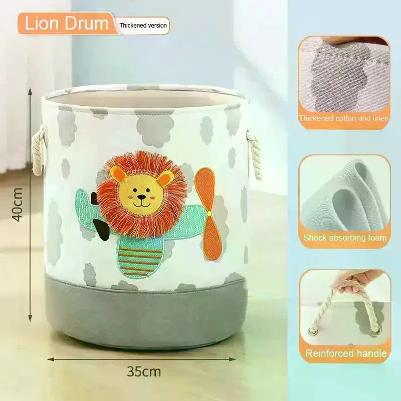 Cute Cartoon Embroidered Storage Baskets – Stackable Storage Basket Qme