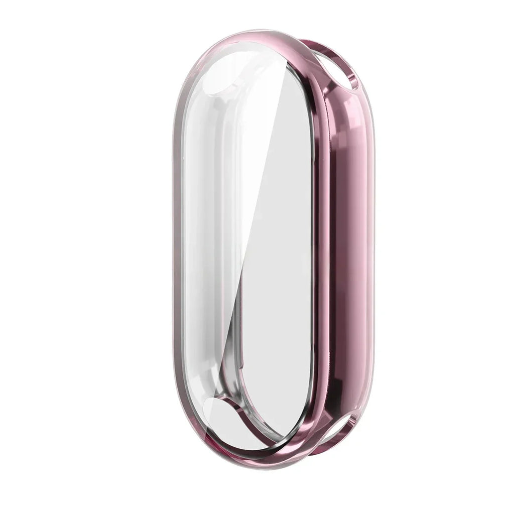 Xiaomi Mi Band 9 & 8 Full Cover Case & Screen Protector Smart Band Case Qme Pink for Mi Band 9