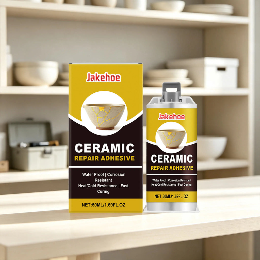 50ml Ceramic Repair Glue Kit – Waterproof, Fast Curing Ceramic Repair Adhesive Qst