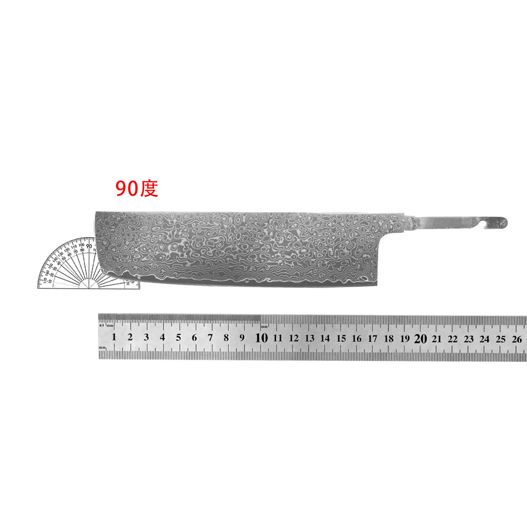 67-Layer Damascus Steel Nakiri Knife Blank Blade – DIY Kitchen Damascus Knife Blank Qst