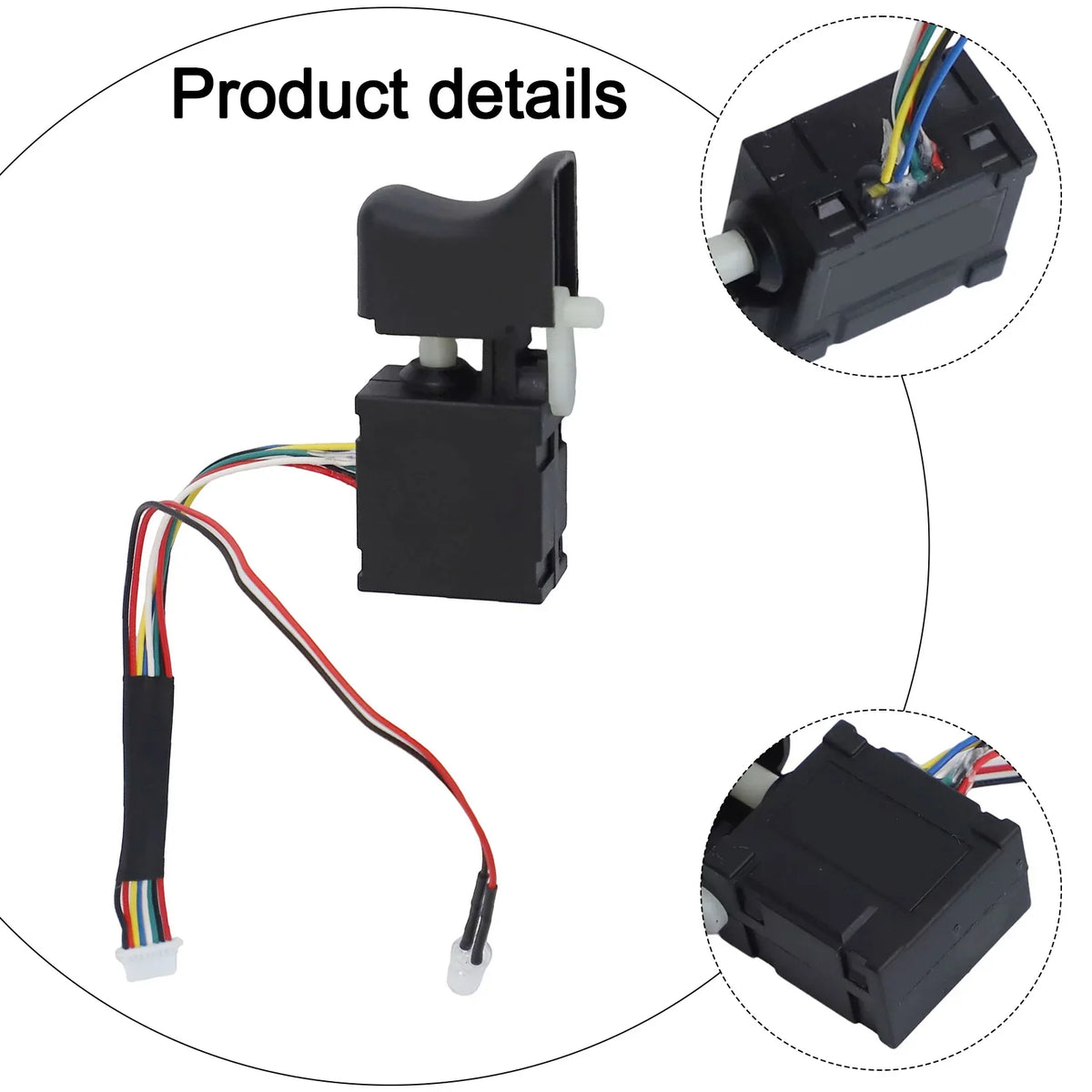 Dayi 2106 Brushless Cordless Drill Trigger Switch Power Tool Part Power Tool Switch Qme Default Title
