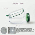 Leak-Proof Salad Box Side Opening Portable Layered Container Food Storage Container Qme green