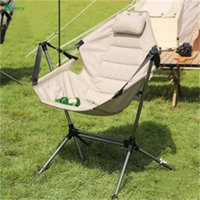 Aluminium Alloy Stargaze Recliner Folding Camping Rocking Chair Folding Outdoor Chair Qst