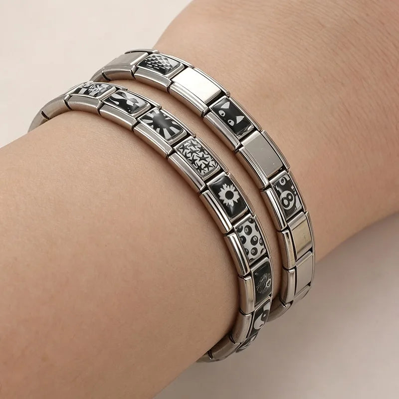Italian Charm Bracelet Links – 8 Ball, Cat & Butterfly | Stainless Charm Bracelet Links Qme