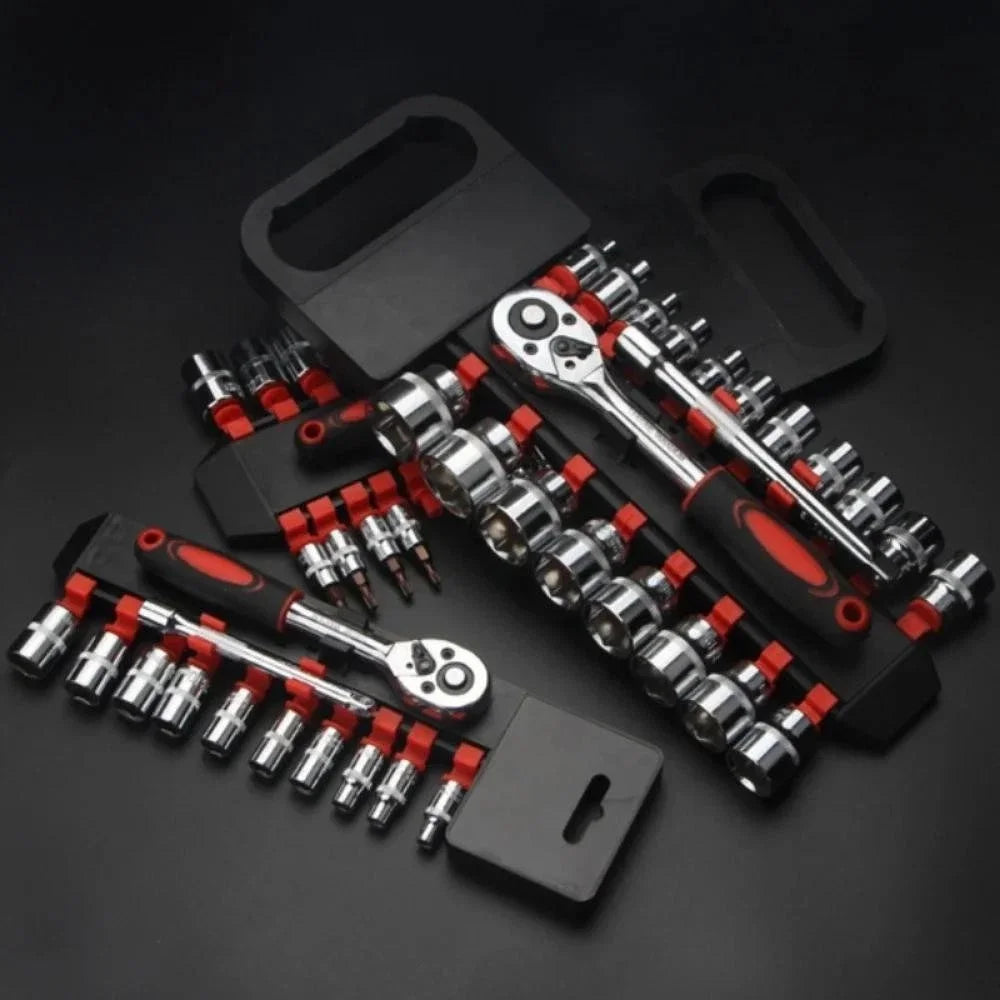 HOMEFISH 12-Pc Universal Wrench Socket Set – Car, Bike & Motorcycle Socket Wrench Set Qme