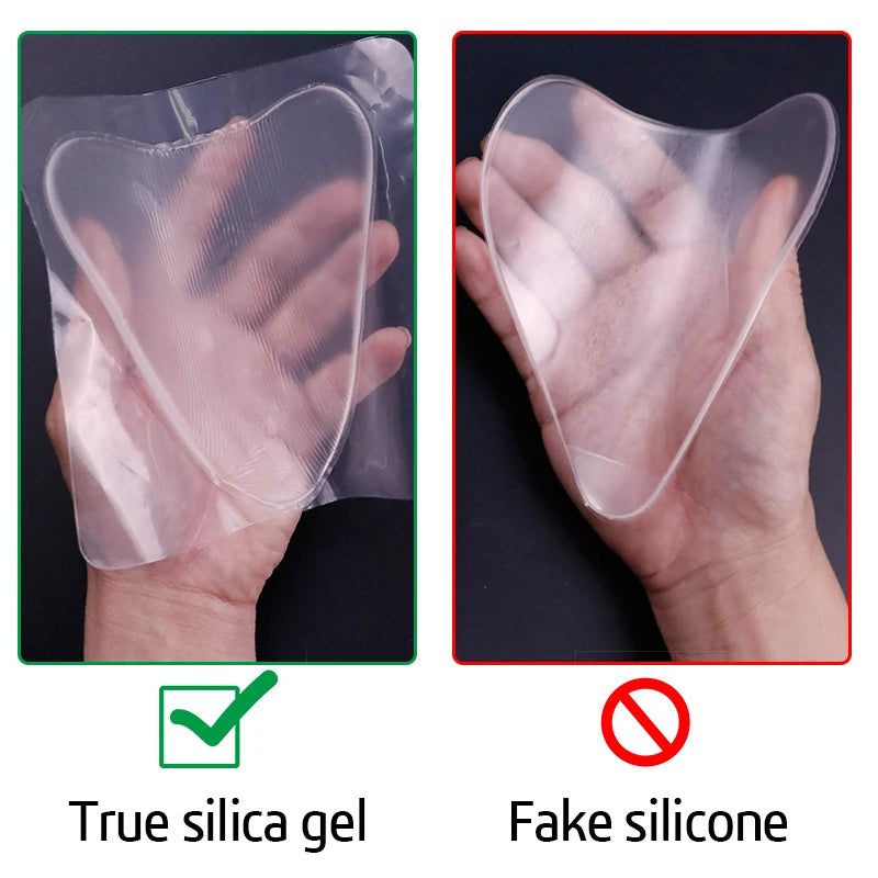 Raiuleko Silicone Chest Anti-Wrinkle Pad – Reusable Triangle Patch Silicone Skin Patch Qst
