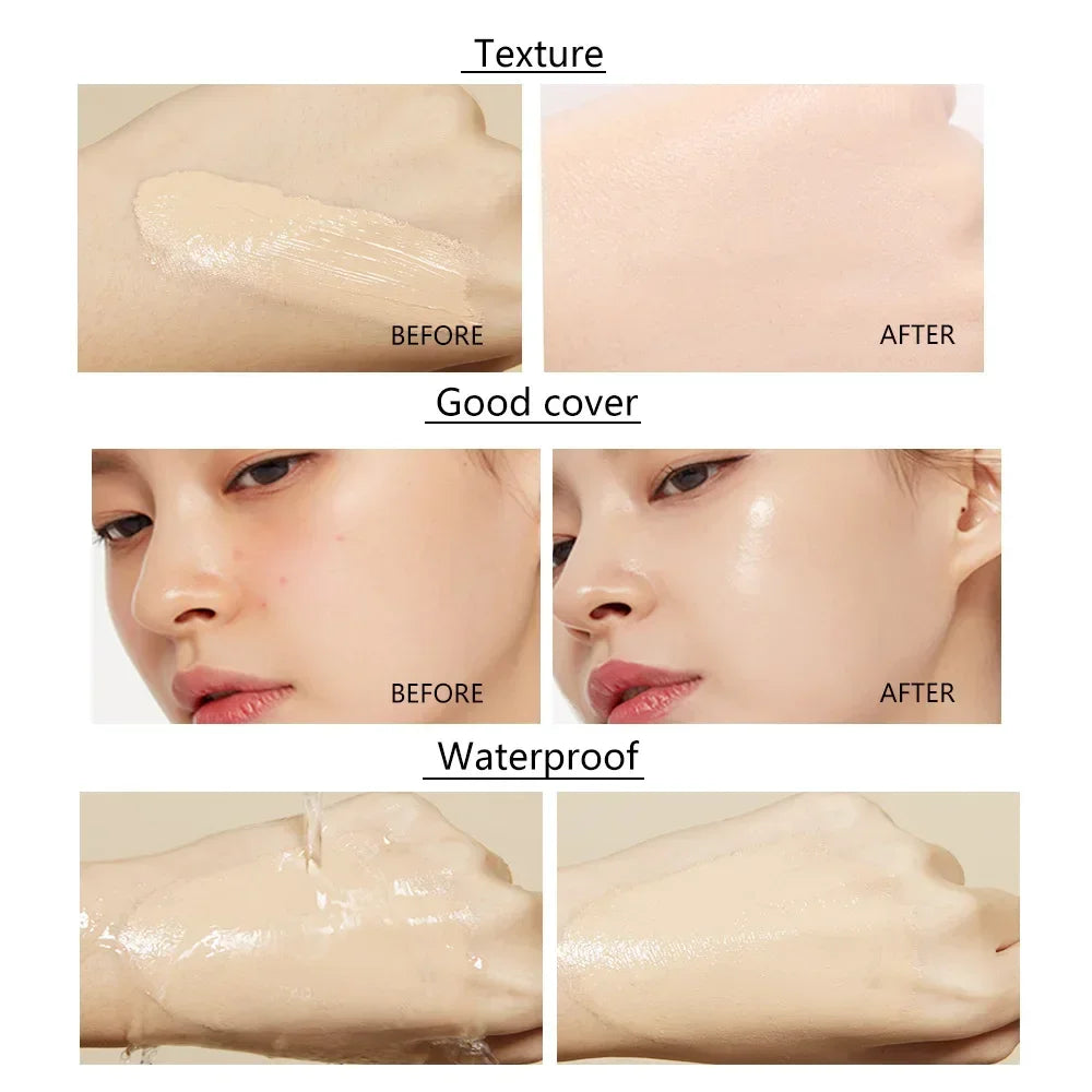 Qme Full Coverage Liquid Foundation Matte Dewy Waterproof Liquid Foundation Qme