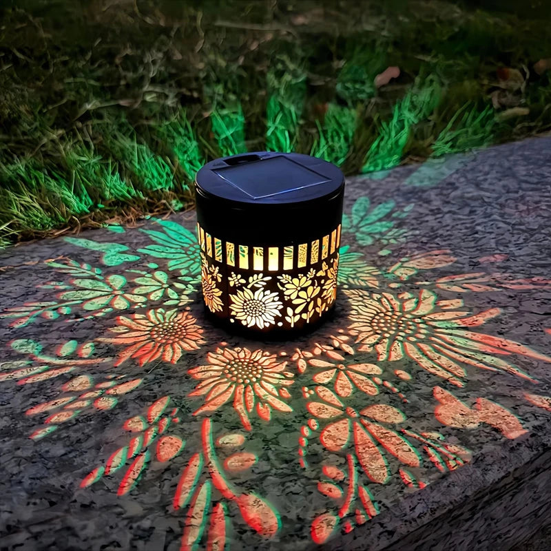 Solar Sunflower Projector Wall Light – Outdoor Garden Decor Solar Garden Light Qst