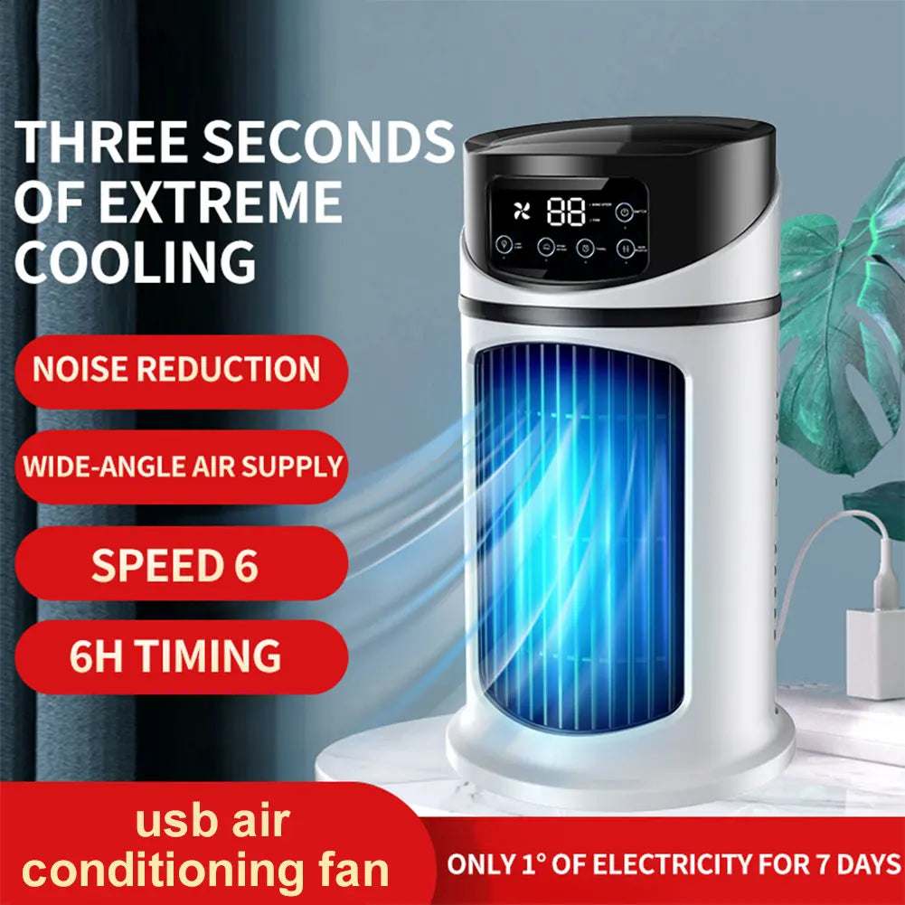 Quiet Desk Fan – 6 Speed Adjustable Airflow & Circulation Desk Fan Qme