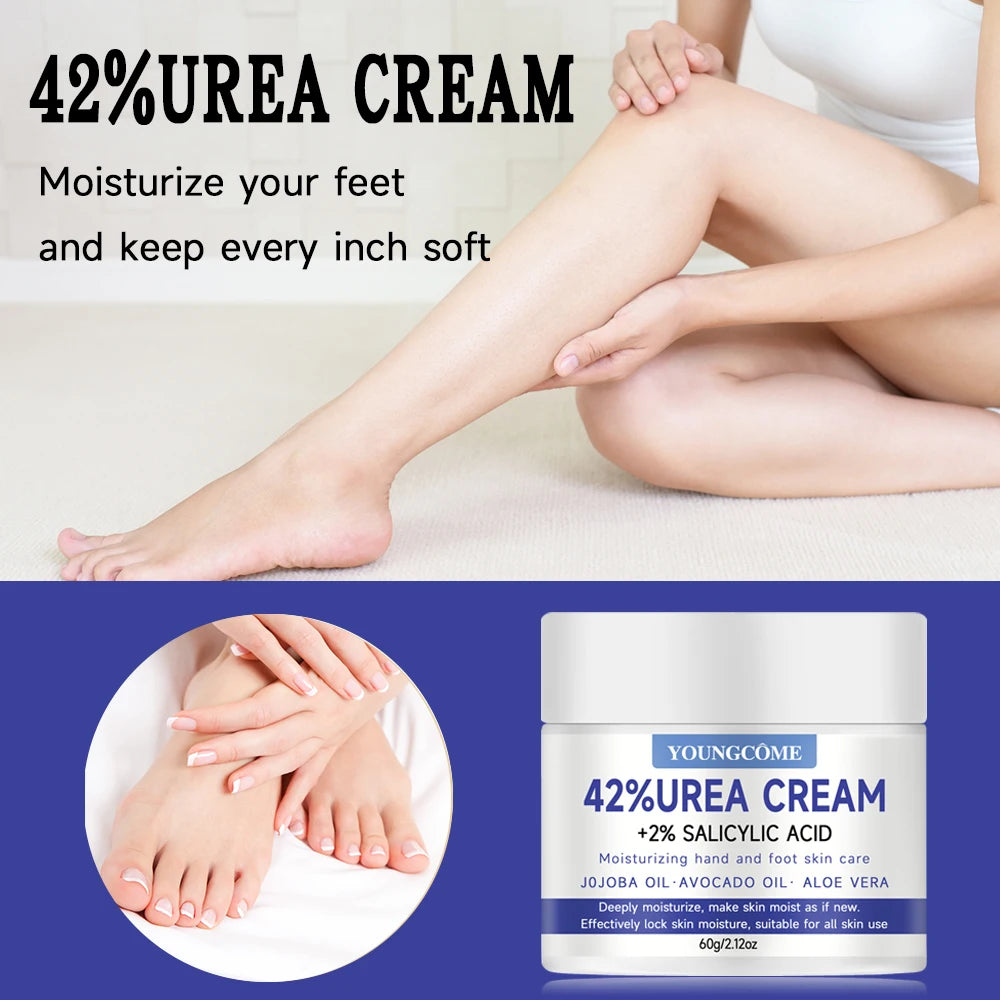 YOUNGCOME 42% Urea + 2% Salicylic Acid Cream – Heels & Skin Foot & Body Cream Qst