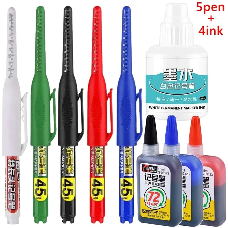 Waterproof Deep Hole Marker Pen – Long Nib Carpenter Pen