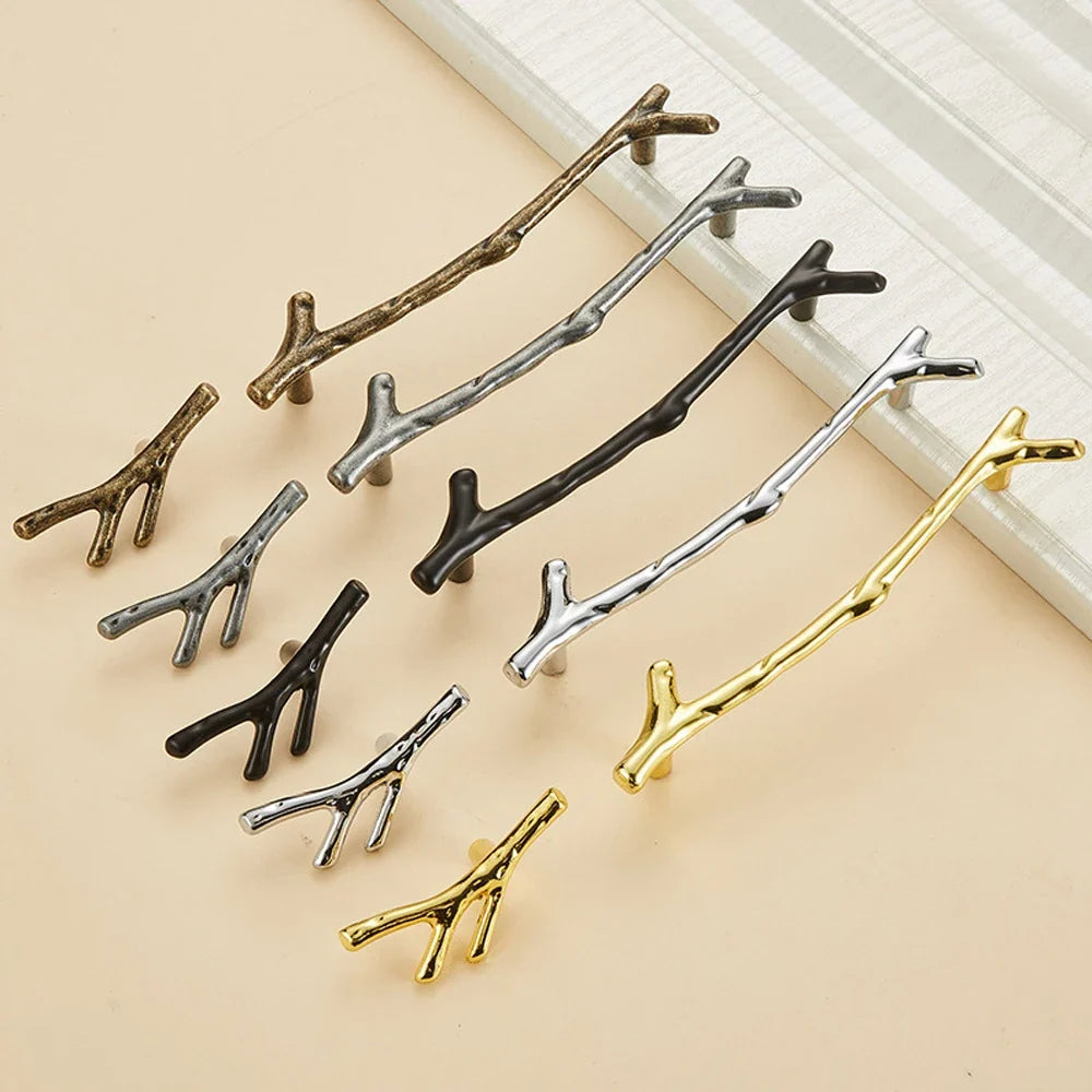 Vintage Tree Branch Cabinet Handle – Zinc Alloy Drawer Pull Cabinet Drawer Handle Qme