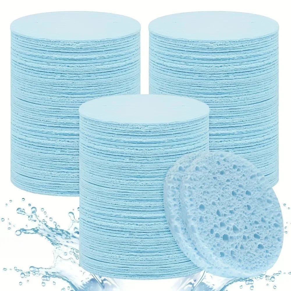 Compressed Facial Sponges – Wood Pulp Cleansing & Makeup Removal Facial Cleansing Sponge Qme