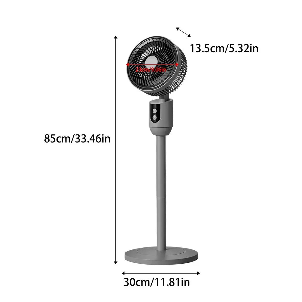 Qme 3-Speed Quiet Oscillating Floor Fan – Height Adjustable Oscillating Floor Fan Qme China Mainland Grey