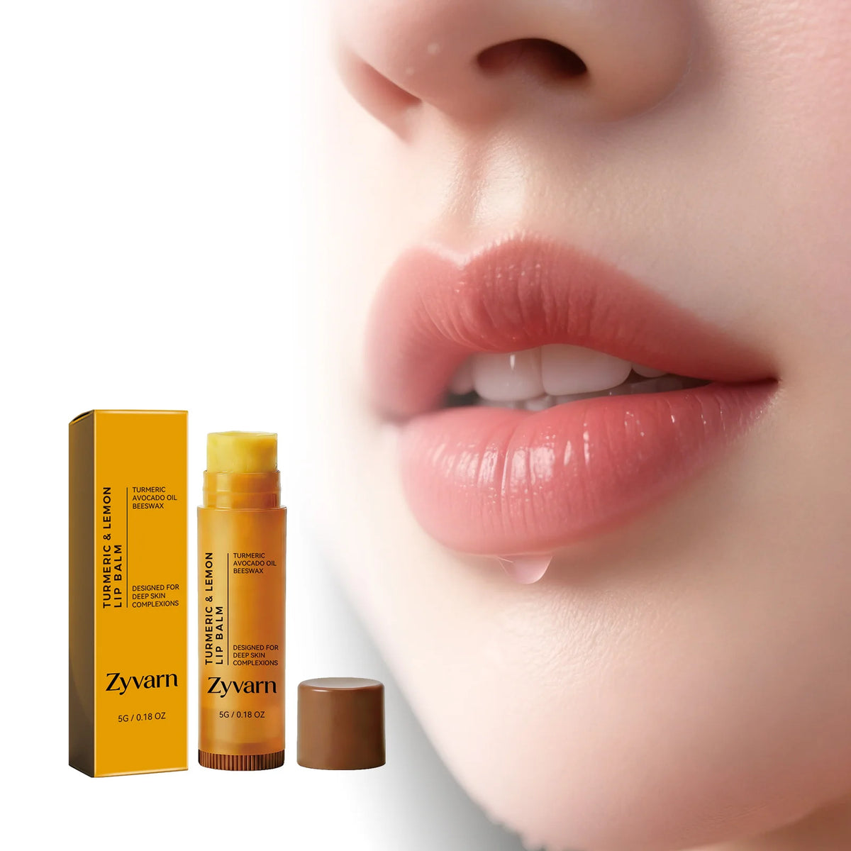 Turmeric Lemon Lip Balm – Moisturizing Nourishing Lip Care Stick Lip Balm Qst