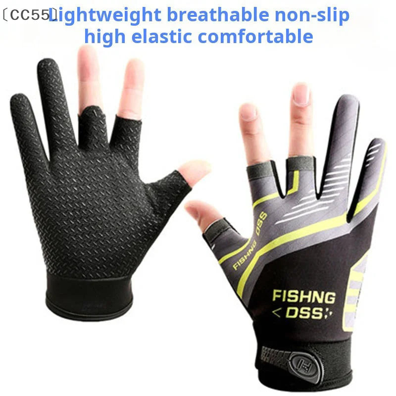 3-Finger Exposed Fishing Gloves – Breathable Anti-Slip UV Protection Fishing Gloves Qst