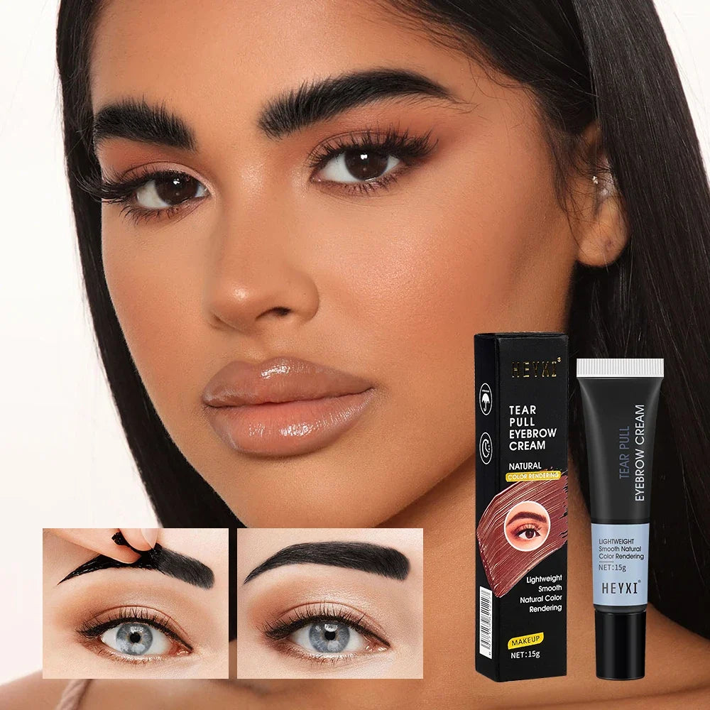 Waterproof Tear-Off Dye Eyebrow Cream | Long-Lasting Tint Eyebrow Tint Cream Qme