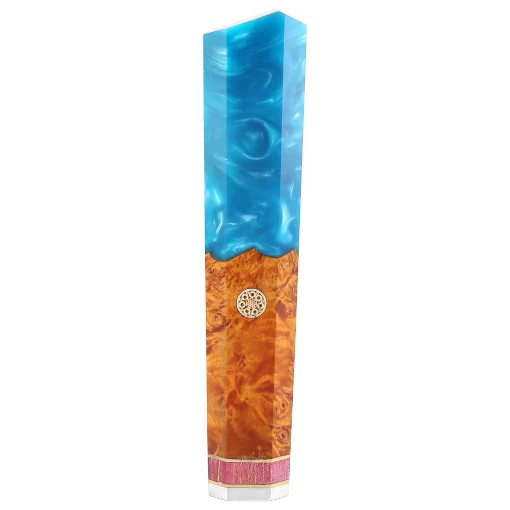 XITUO Octagonal Blue Resin Stabilized Wood Knife Handle Blank Knife Handle Blank Qst