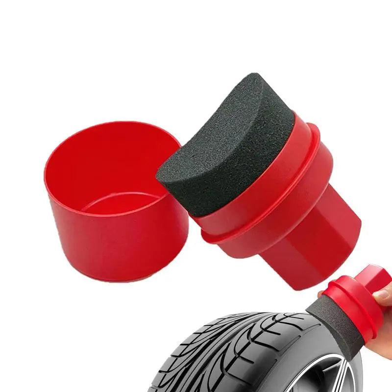 Car Tire Shine Applicator Pad – Ergonomic Sponge Wax Brush Tire Applicator Pad Qst