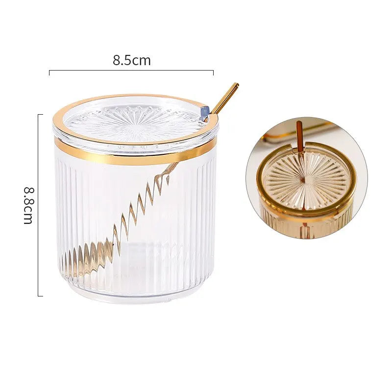 Seasoning Jar with Spoon – Kitchen Spice & Dry Food Storage Spice Storage Jar Qme transparent
