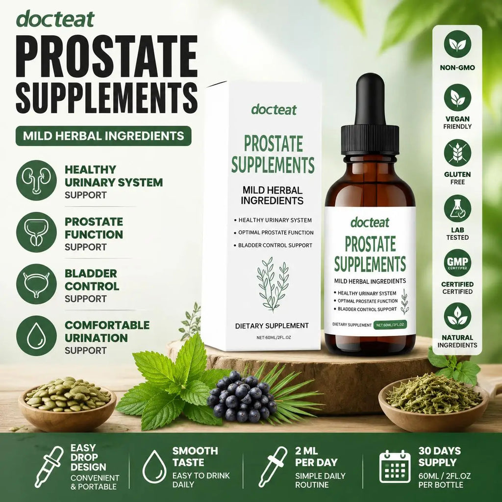 Men's Herbal Wellness Drops – Saw Palmetto & Pumpkin Seed 60mL Herbal Wellness Drops Qst