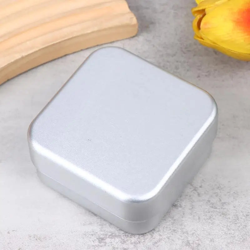 Square Aluminum Travel Soap Dish Box with Lid | Compact Travel Soap Dish Qme A1
