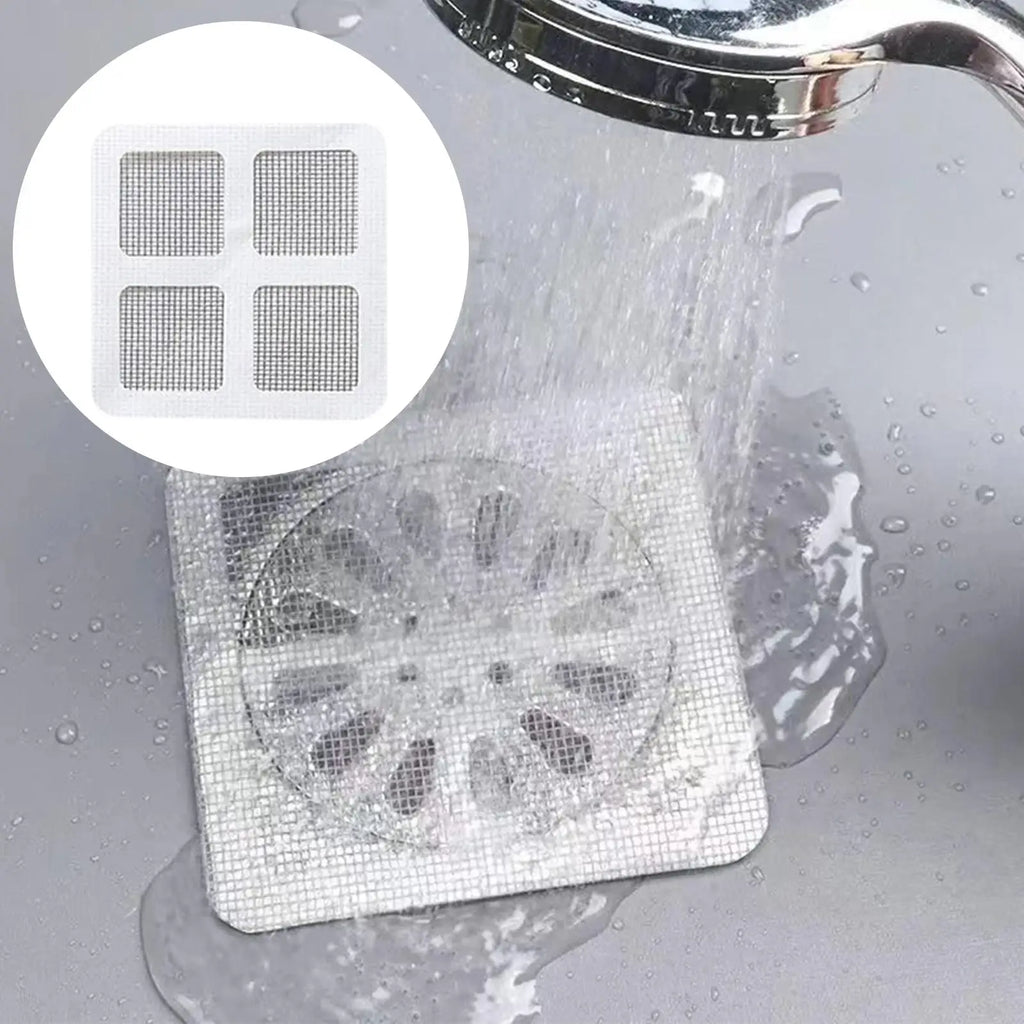 Shower Drain Hair Catcher Stickers 50-Pack Peel & Stick Drain Hair Catcher Qme