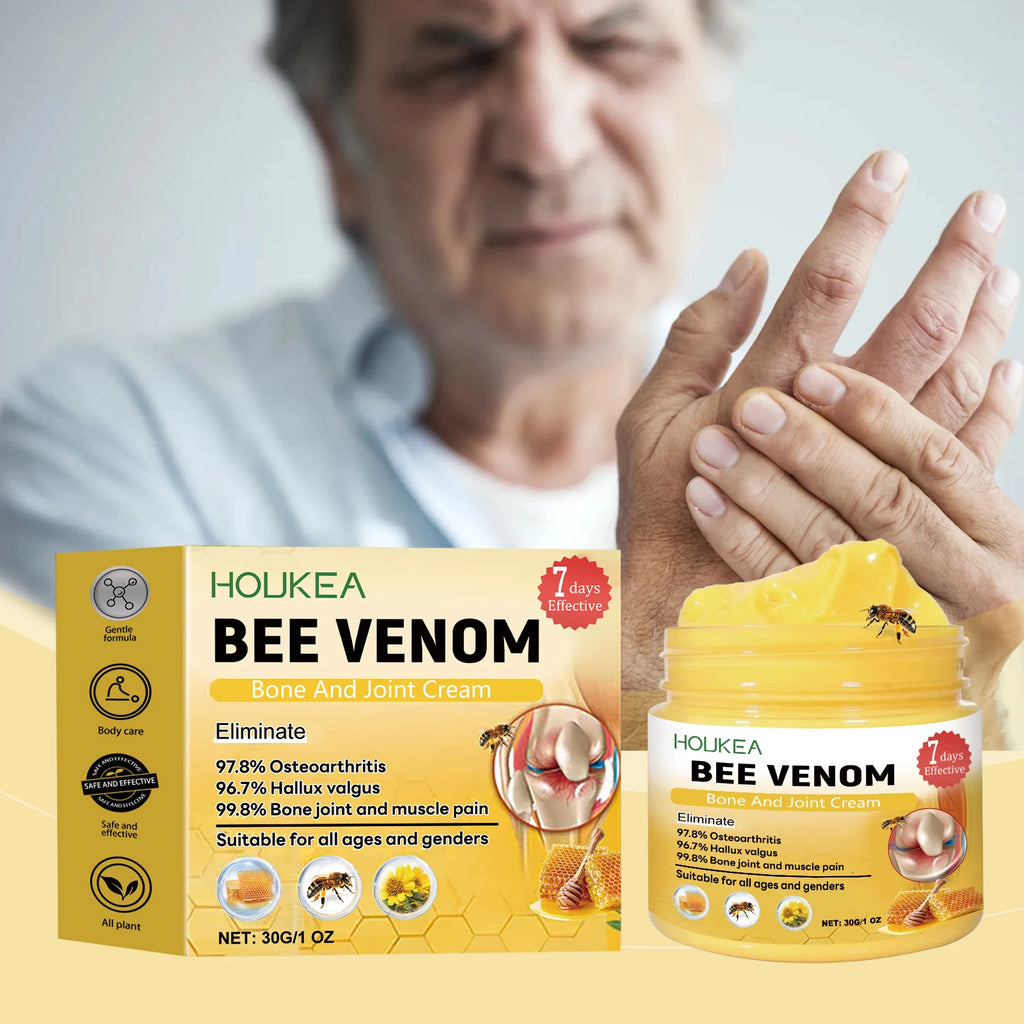 HOUKEA Bee Venom Joint & Bone Care Cream 30g – Soothing Body Body Care Cream Qst