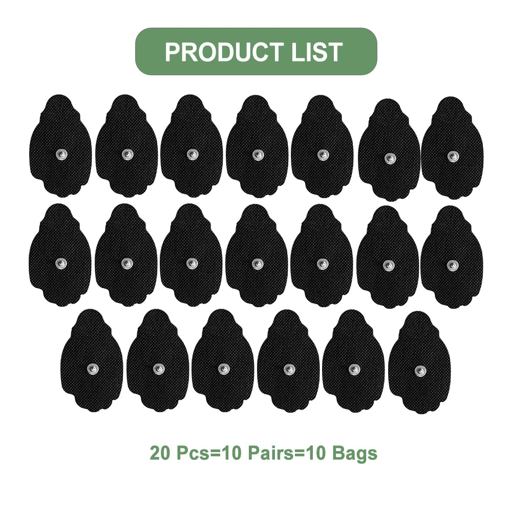 TENS EMS Gel Electrode Pads – Self-Adhesive, Reusable (10/20 Pcs) Electrode Pads Qst 20Pcs