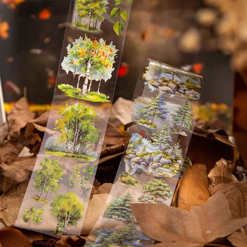 Forest PET Decorative Tape 60mm×2m | Scrapbooking & Journaling Decorative Craft Tape Qme