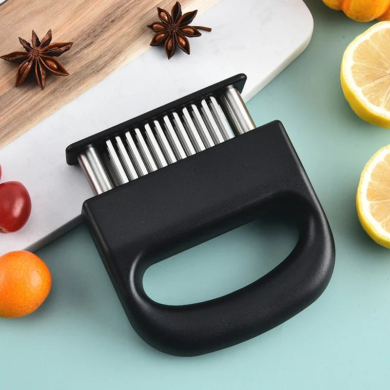 48-Pin Stainless Steel Meat Tenderizer – Steak & BBQ Tool Meat Tenderizer Tool Qme