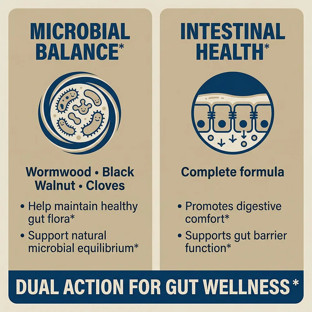 Wormwood Black Walnut & Clove Capsules – 3-in-1 Herbal Formula Herbal Supplement Qst
