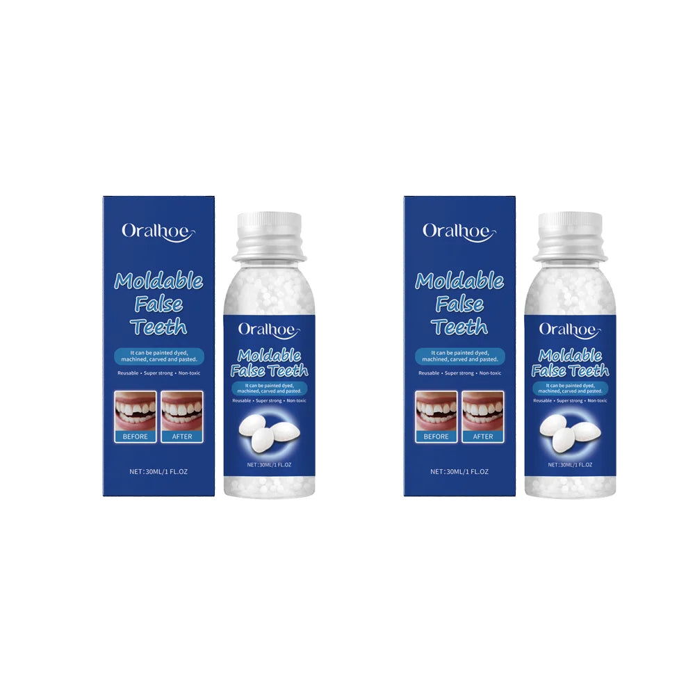 Temporary Tooth Repair Kit – Moldable Resin Dental Adhesive 30ml Dental Repair Kit Qst 2pcs