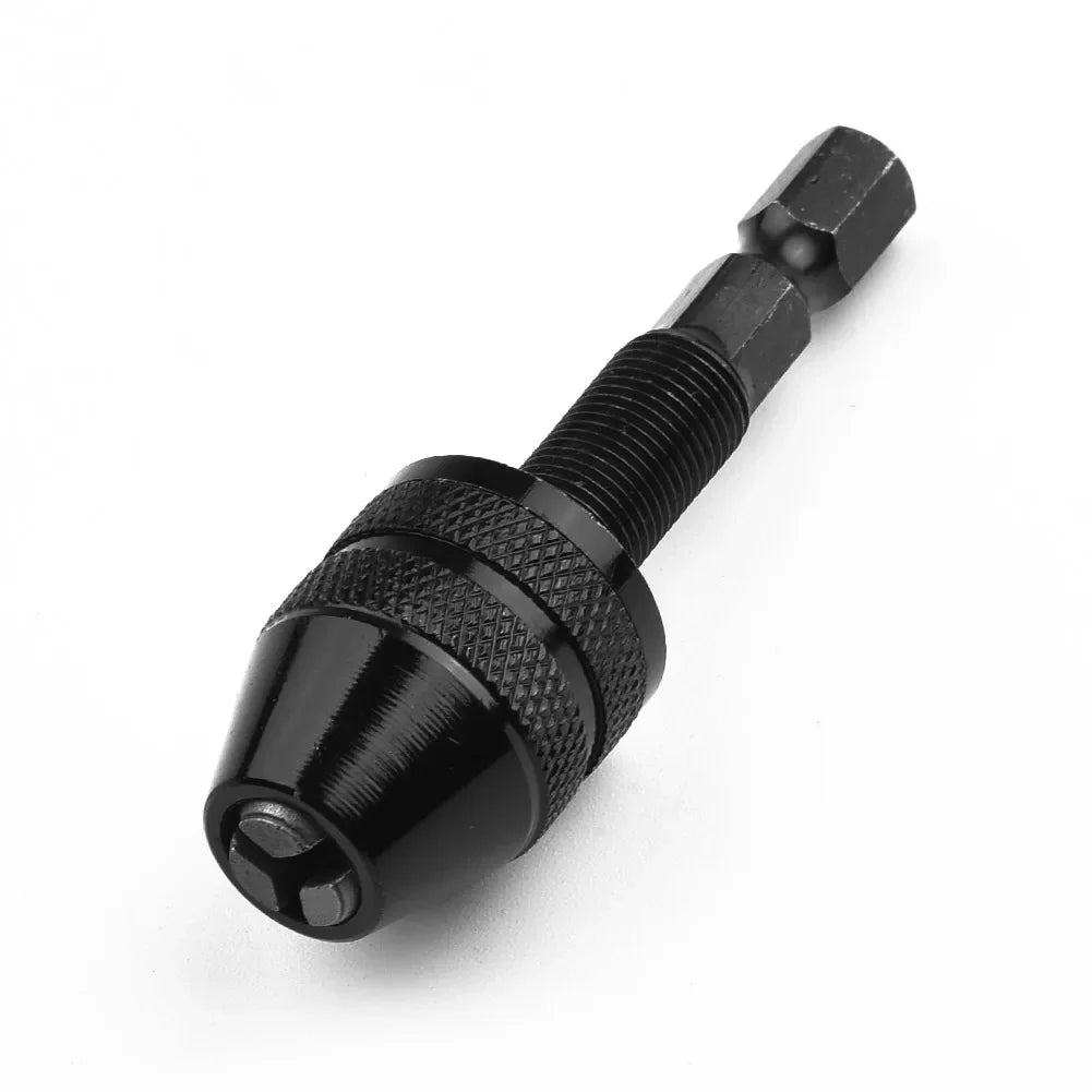 1/4" Hex Shank Keyless Drill Chuck Conversion Adapter Bit Drill Chuck Adapter Qme 0.3-3.4mm
