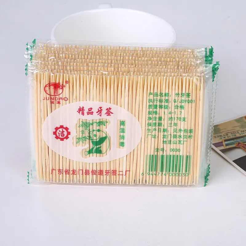 Bamboo Toothpicks 1000pcs – Eco-Friendly Double-Sided Bamboo Toothpicks Qme Default Title