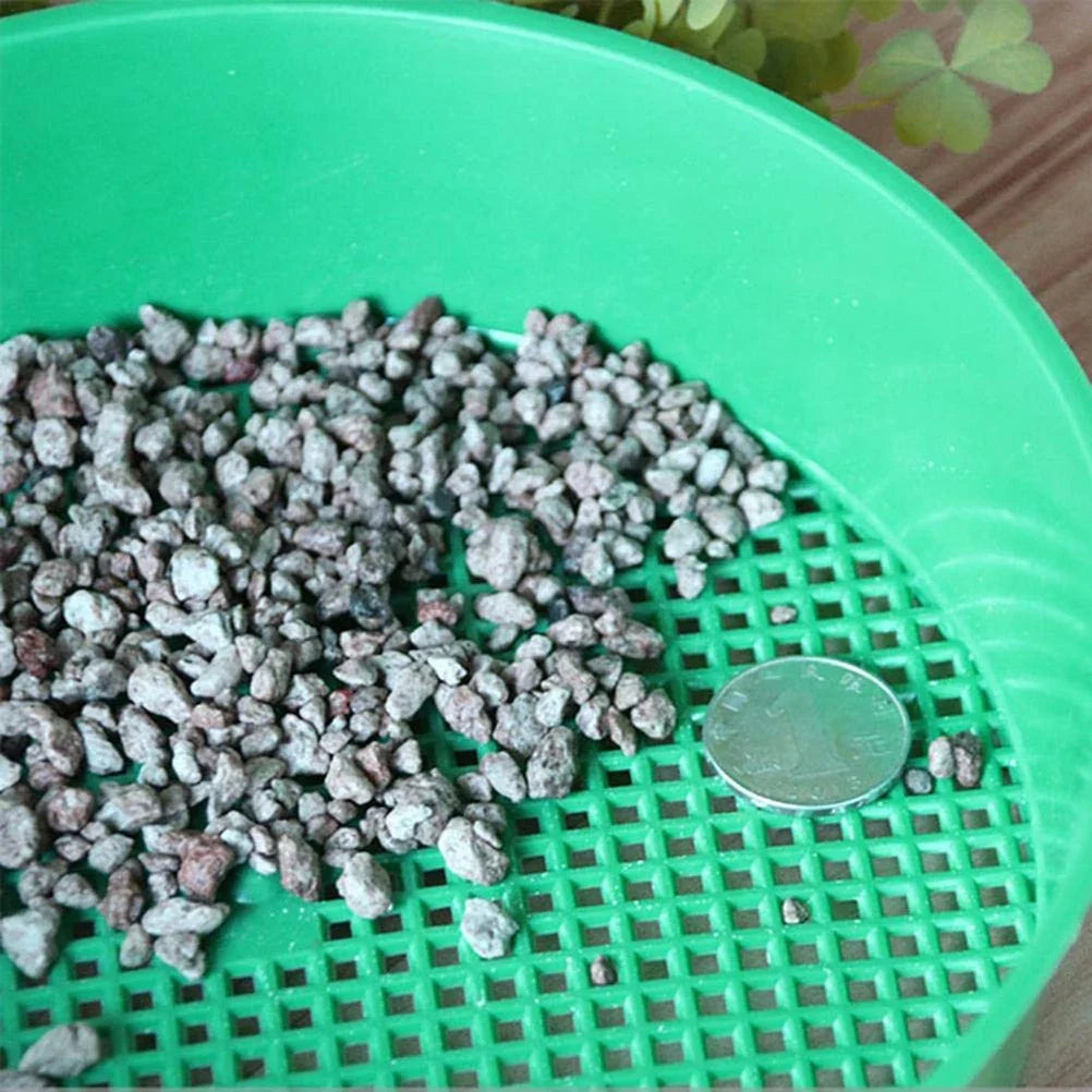 Round Soil Sieve Fine Mesh PP Filter for Gardening Garden Soil Sieve Qme