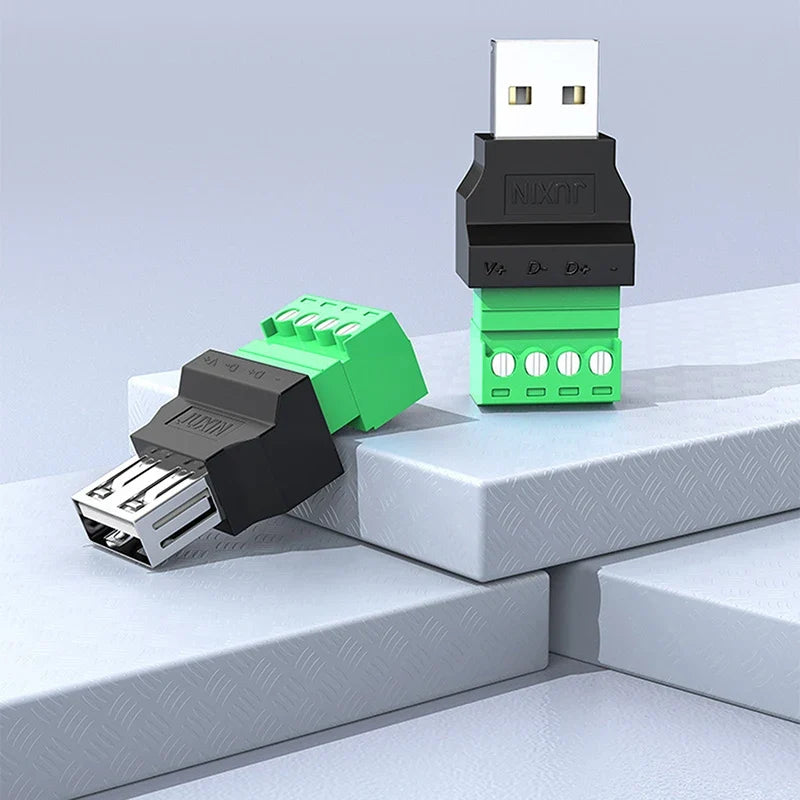 USB 2.0 Type-A 4-Pin Male Female Connector Plug Adapter USB Connector Adapter Qme