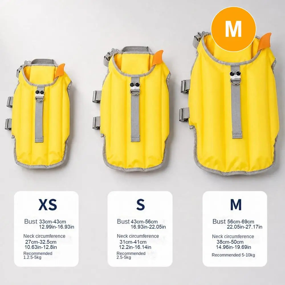 Dog Swim Vest – Waterproof Floating Life Jacket for Dogs Dog Life Jacket Qme M