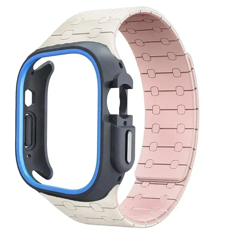 TPU Case & Silicone Band for Apple Watch Ultra 2 – 9 Colors Watch Case & Band Qme StarP BU 44mm Series SE 456