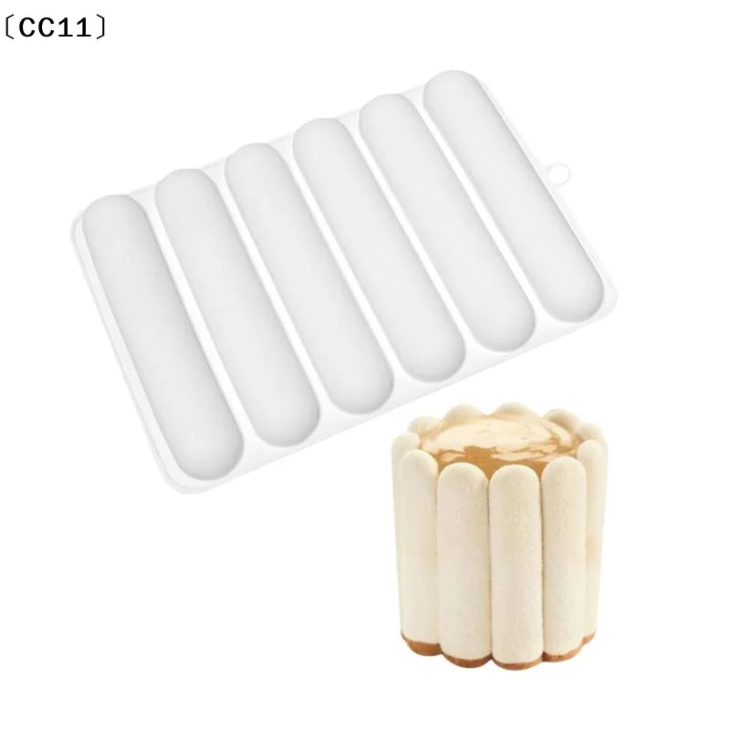 Silicone Eclair & Cream Puff Baking Mold – 6, 8 or 12 Cells Silicone Baking Mold Qme