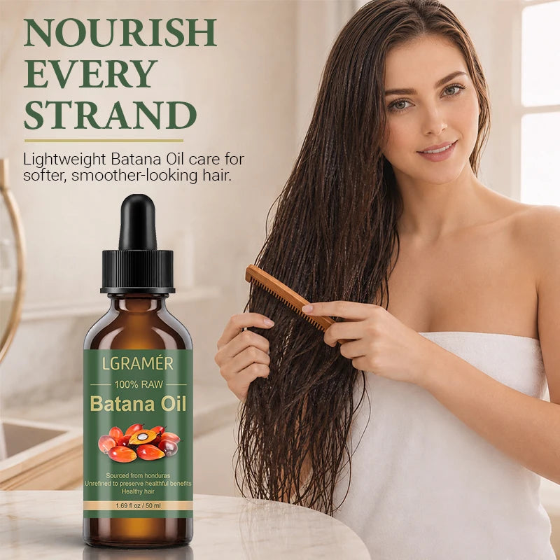 LGRAMER Raw Batana Hair Oil – Deep Nourishing Treatment Hair Treatment Oil Qst