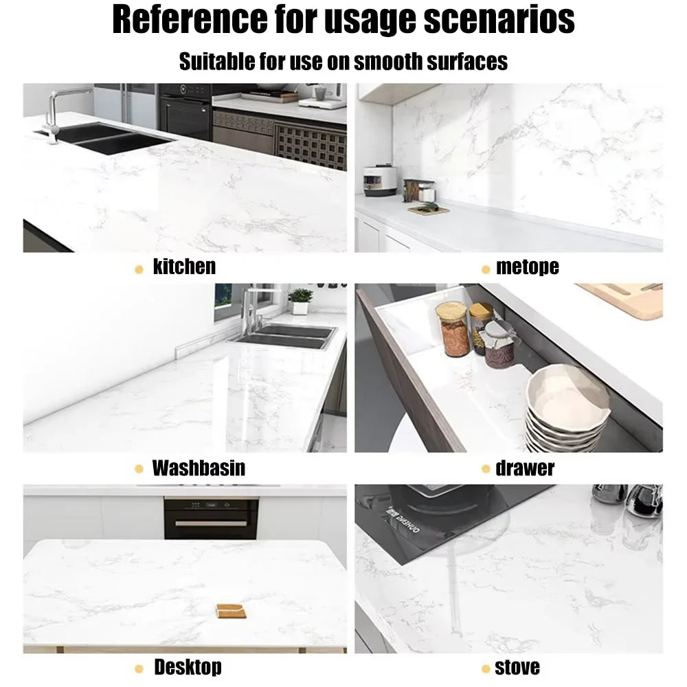 Self Adhesive Wall Sticker – Heat Resistant Marble Wallpaper Peel & Stick Wallpaper Qme