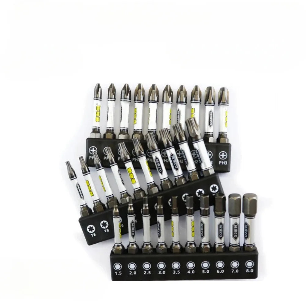1/4" Impact Screwdriver Bit Set – Torx Hex Magnetic Alloy Steel Screwdriver Bit Set Qme