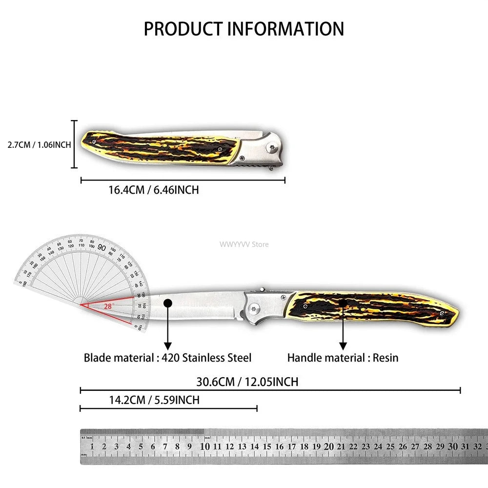 Tactical Folding Knife – Stainless Steel Blade, Pocket Clip Tactical Folding Knife Qst