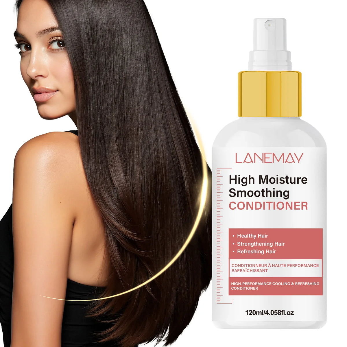 Lanemay High Moisture Smoothing Conditioner for Frizz-Free Hair Hair Conditioner Qst Nourishing